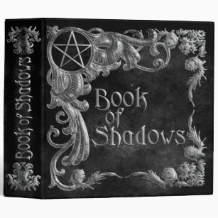Book Of Shadows Black with Silver Highlights 3 Ring Binder