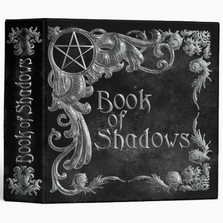 Book Of Shadows Black With Silver Highlights 3 Ring Binder