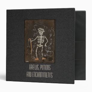 Book of Shadows BOS Spooky Antique Skeleton Binder