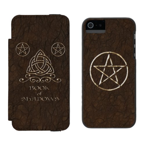 Book of Shadows Brown iPhone SE55s Wallet Case