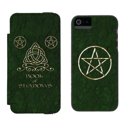 Book of Shadows Celtic Green Wallet Case For iPhone SE55s