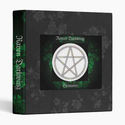 Book of Shadows Green Gothic Cherry Blossoms Sm Binder