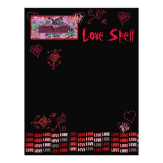 Book of Shadows Love SpellPage for Faerie Grimoire Letterhead