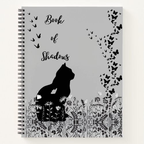 Book of Shadows Notebook Journal Cat Butterflies