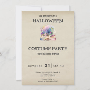 Book of Shadows Pastel Smoke Vintage Halloween Invitation