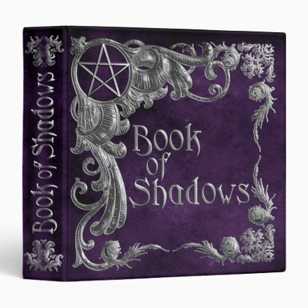 Book Of Shadows Purple Silver Highlight 1.5in 3 Ring Binder