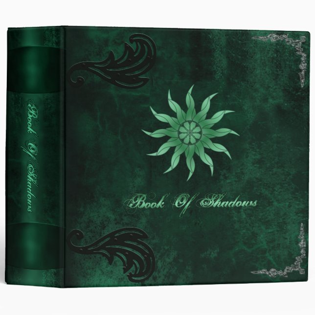 Book of Shadows Rich Greens  2" binder (Front/Spine)
