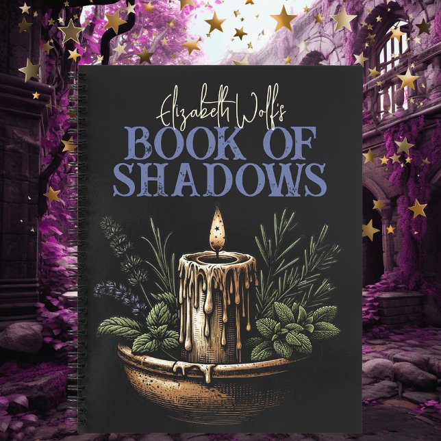 Book of Shadows Spiral Notebook Black Candle Moon  (Creator Uploaded)