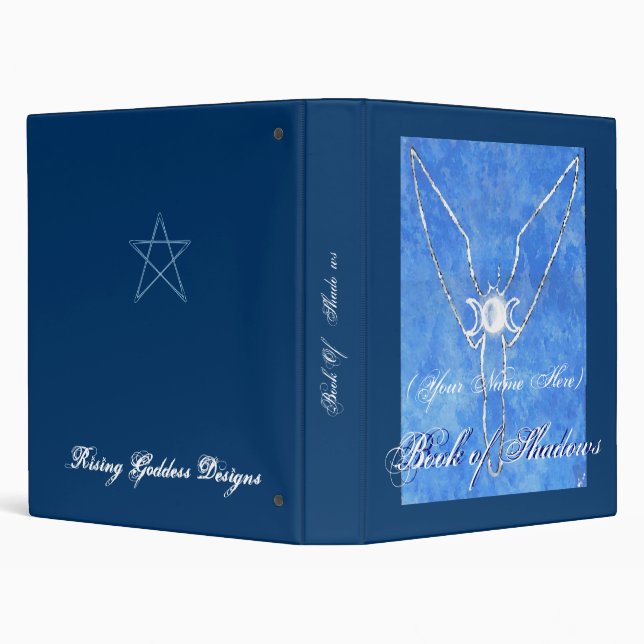 Book Of Shadows Water Goddess 3 Ring Binder (Background)