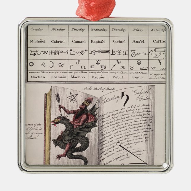 Book of Spirits Metal Ornament (Front)