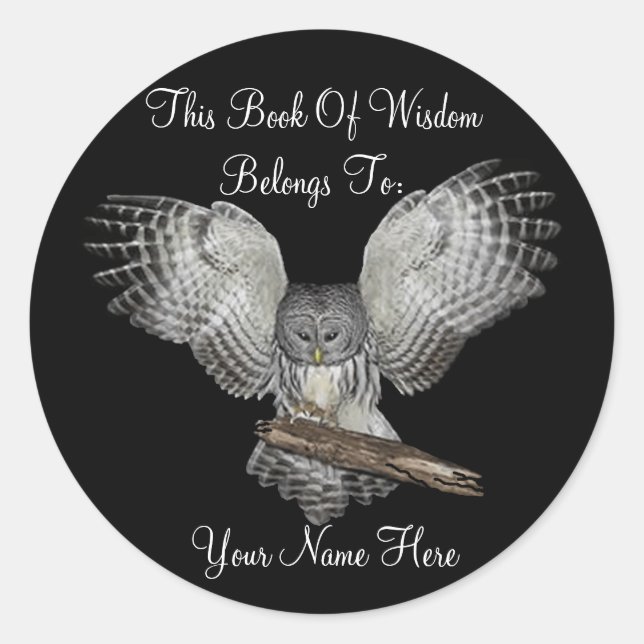 Book Of Wisdom Book Plate Sticker (Front)
