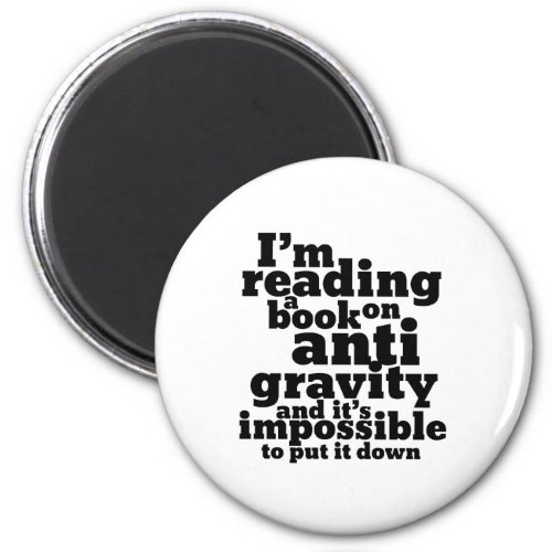 Book on Anti Gravity Funny Science Geek Puns Magnet