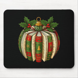 Book Ornaments Book Lover Cozy Christmas Teacher L Mouse Pad