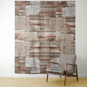 Book Pages Pattern Writers Wall Tapestry