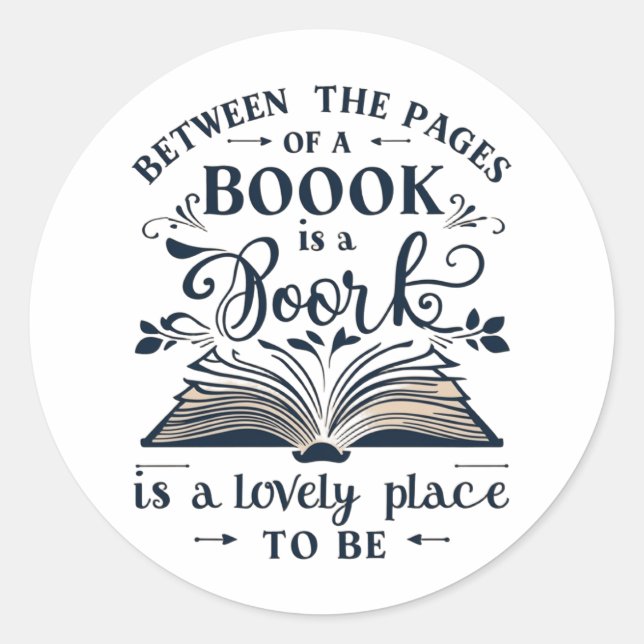 Book Pages Sticker (Front)