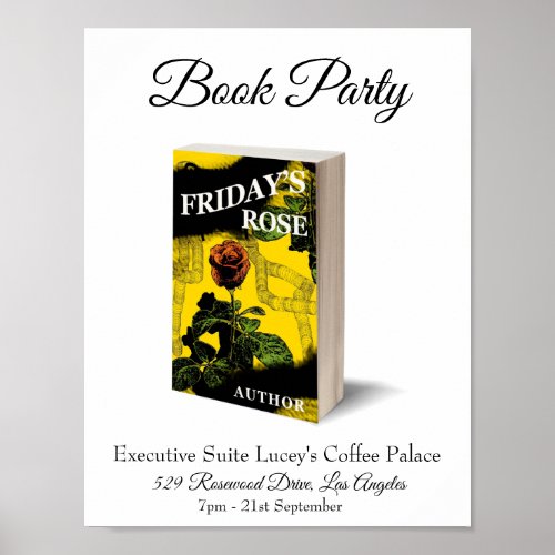 Book Party Event Product Launch Poster