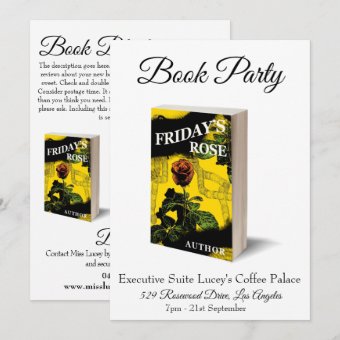 Book Party Launch Release Invitation | Zazzle