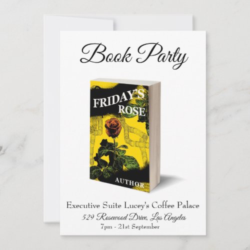 Book Party Launch  Release Invitation