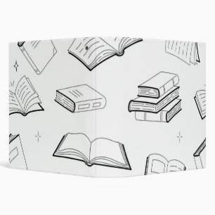 Book pattern 3 ring binder