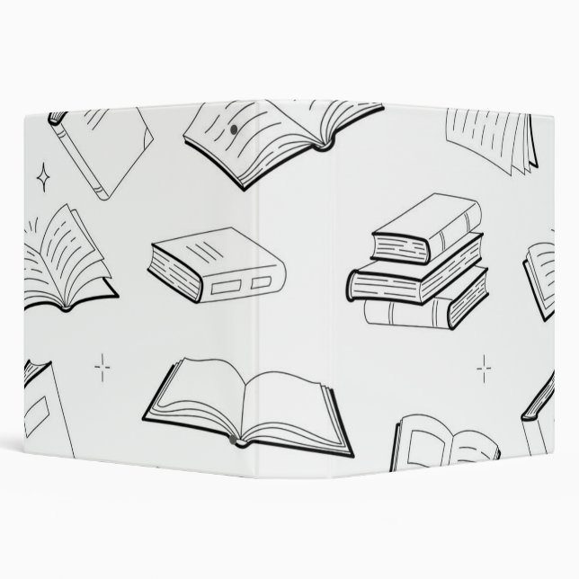 Book pattern 3 ring binder (Background)