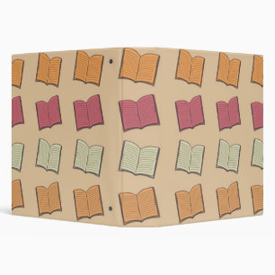Book pattern 3 ring binder