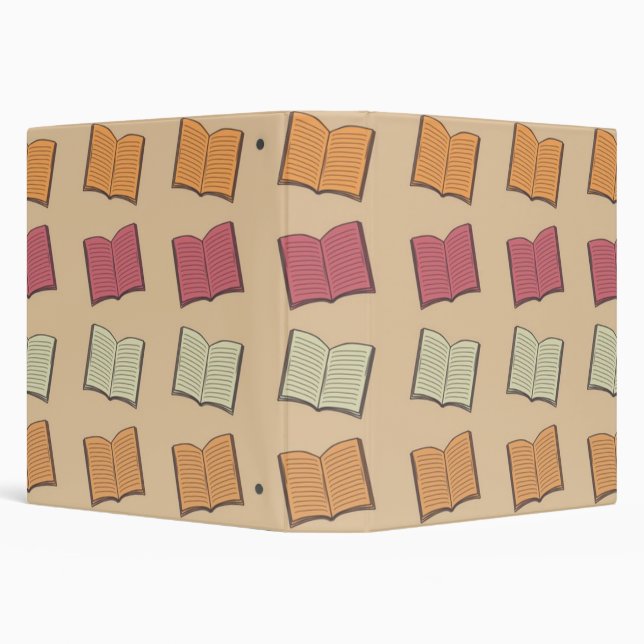 Book pattern 3 ring binder (Background)