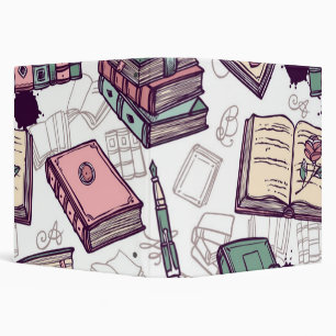 Book pattern 3 ring binder