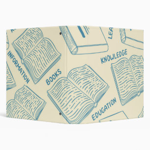 Book pattern 3 ring binder