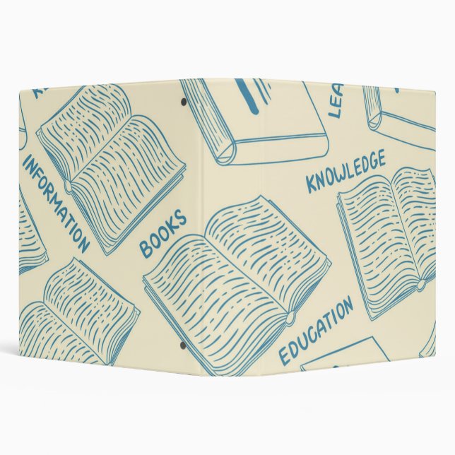Book pattern 3 ring binder (Background)