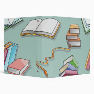 Book pattern 3 ring binder