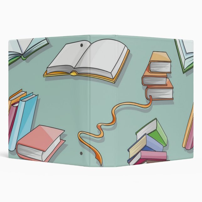 Book pattern 3 ring binder (Background)