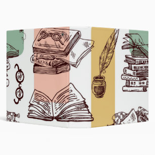 Book pattern 3 ring binder
