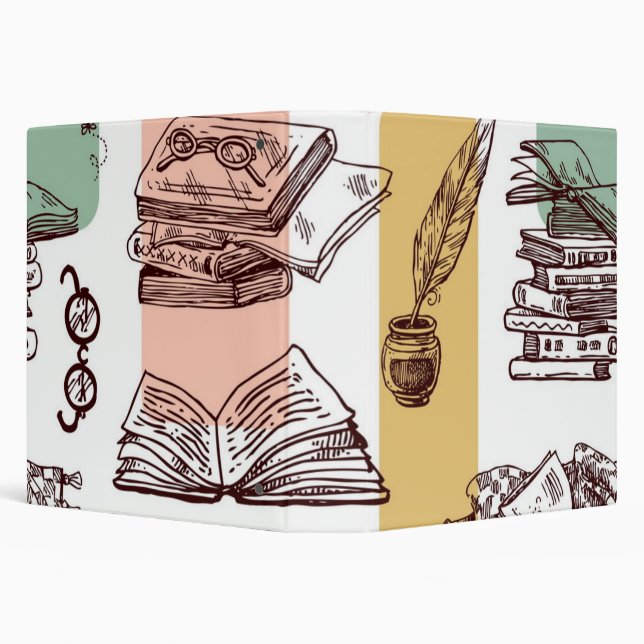 Book pattern 3 ring binder (Background)