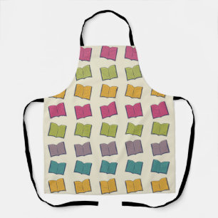 Book pattern apron