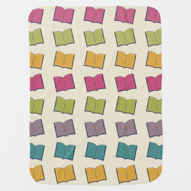 Book pattern baby blanket (Front)