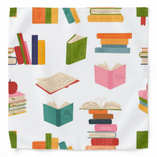 Book pattern bandana