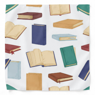 Book pattern bandana