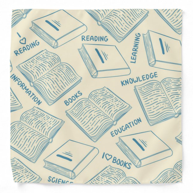 Book pattern bandana (Front)