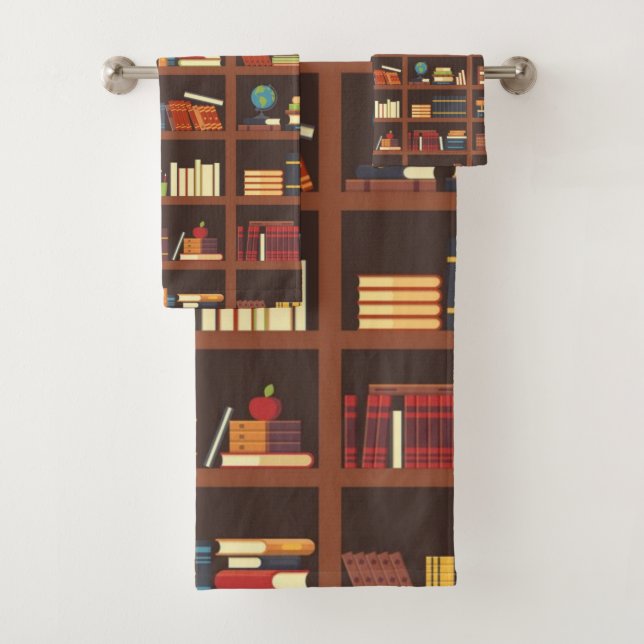 Book pattern bath towel set (Insitu)