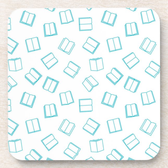 Book pattern beverage coaster (Front)