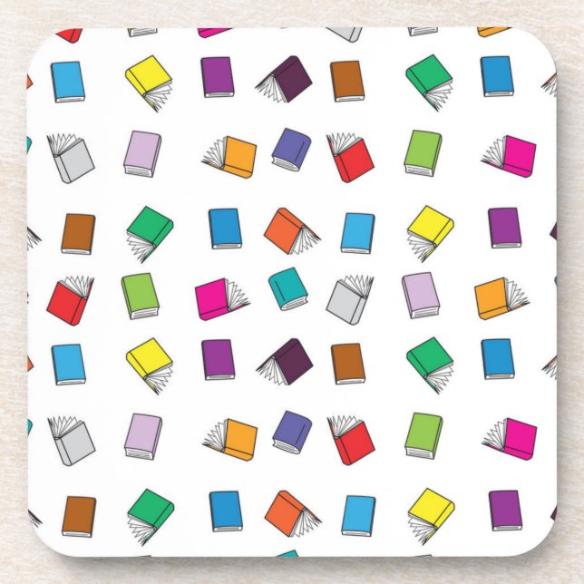 Book pattern beverage coaster (Front)