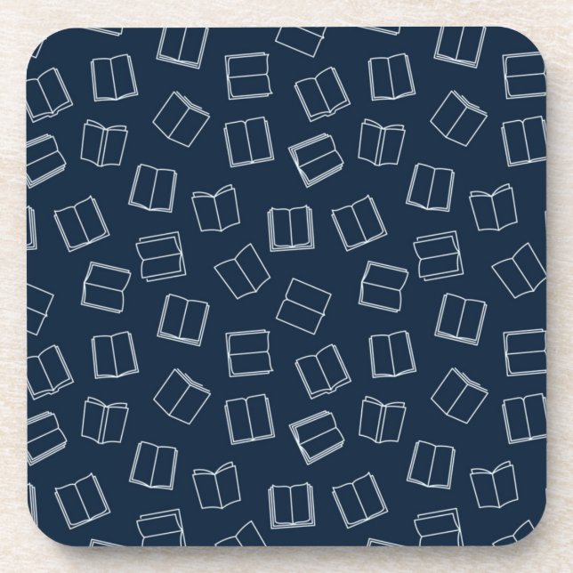 Book pattern beverage coaster (Front)