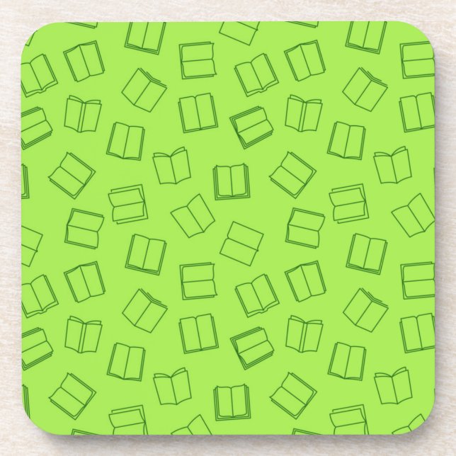 Book pattern beverage coaster (Front)