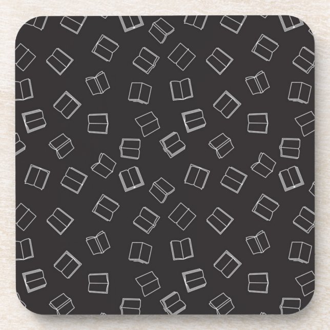 Book pattern beverage coaster (Front)