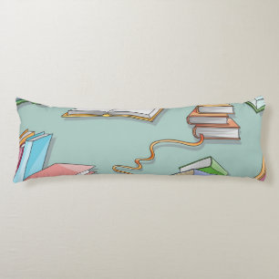 Book pattern body pillow
