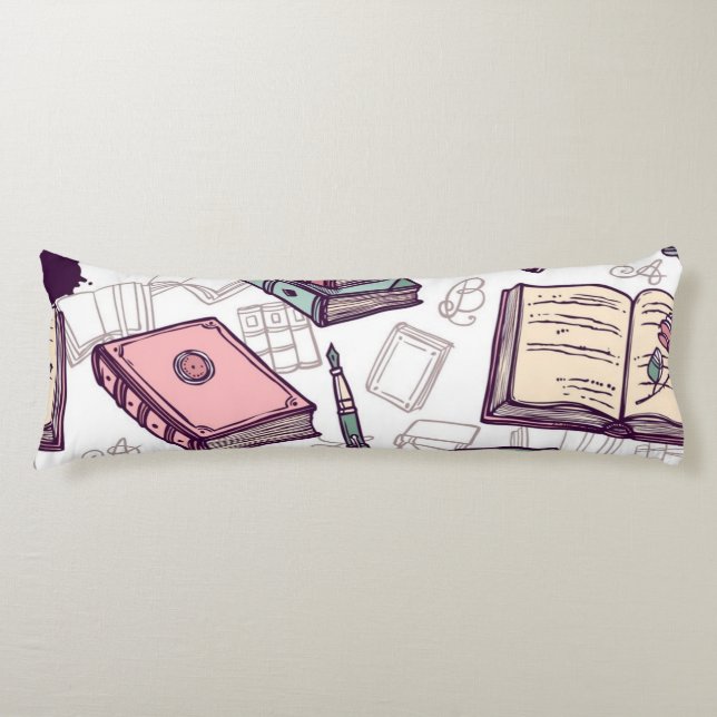 Book pattern body pillow (Front)