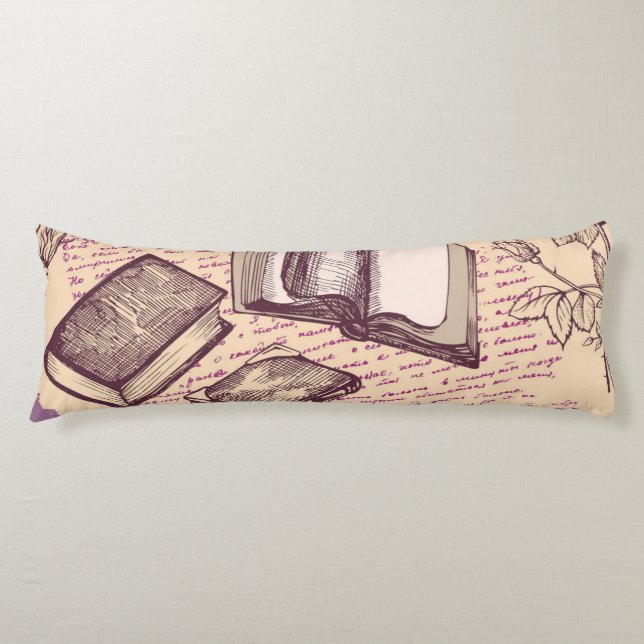 Book pattern body pillow (Front)