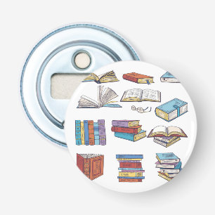 Book pattern bottle opener