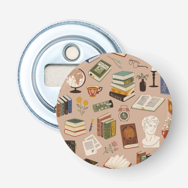 Book pattern bottle opener (Front)