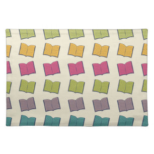 Book pattern cloth placemat